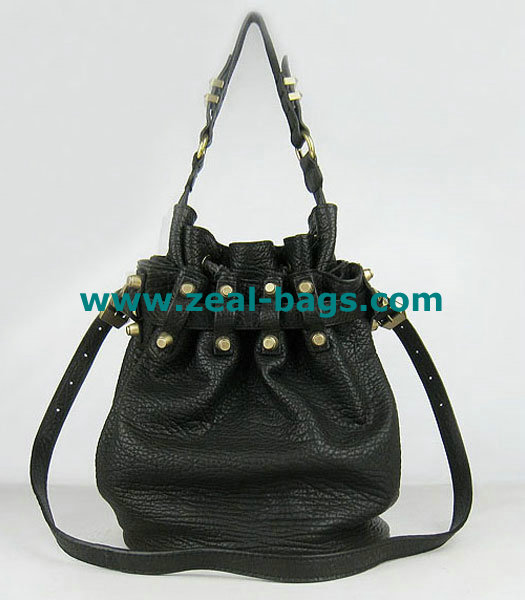 AAA Replica Alexander Wang Diego Studded Bag Black Lambskin with Golden Metal